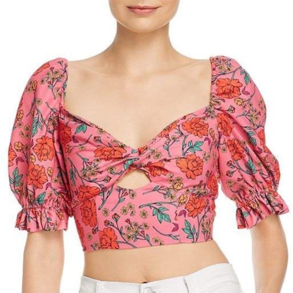 Pink, floral Finders Keepers top